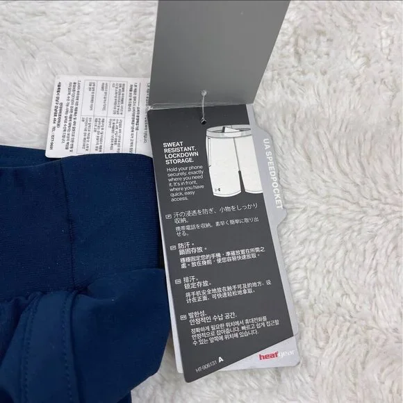 NEW Under Armour Speedpocket Shorts Womens XL Fitted NWT Blue Running Athletic - Picture 4 of 10